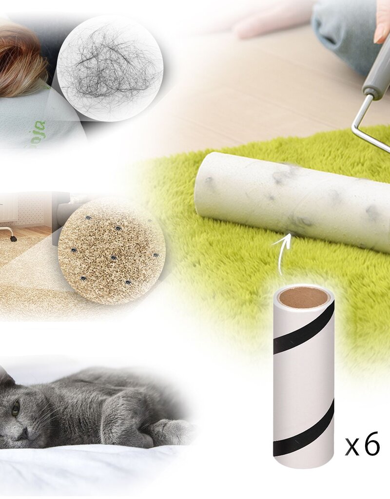 IRIS #Lint Roller Spare 6roll CCNS-6RN White