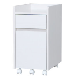 IRIS Office Pedestal, Mobile Cabinet, Wheels, Documents & Files, FDK-3059 - White Oak Wood, W46.5 x D31.2 x H59 cm