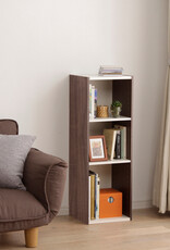 IRIS Opbergkast, boekenkast/ 3 modulaire planken, UB-9030, bruin, W29 x D29,7 x H88,2 cm