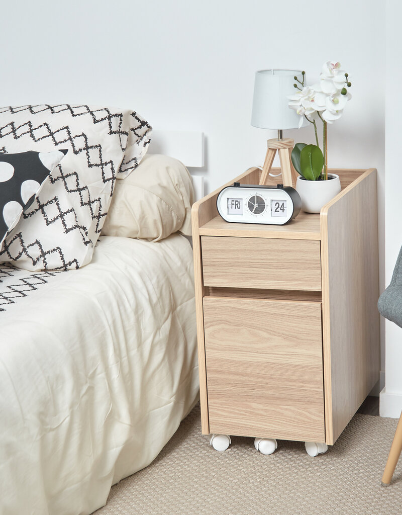 IRIS Bureauvoetstuk, Mobiele Kast, Wielen, Documenten & Dossiers, FDK-3059, Lichtbruin, W46,5 x D31,2 x H59 cm