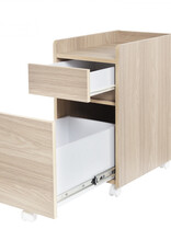 IRIS Bureauvoetstuk, Mobiele Kast, Wielen, Documenten & Dossiers, FDK-3059, Lichtbruin, W46,5 x D31,2 x H59 cm