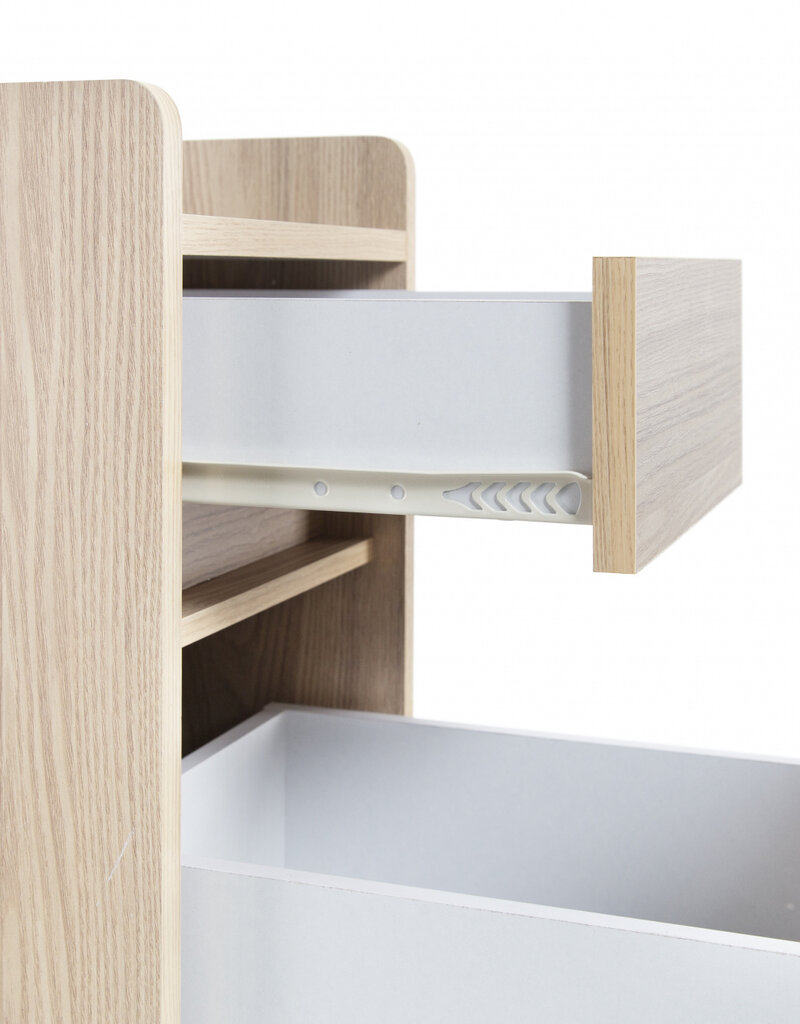 IRIS Bureauvoetstuk, Mobiele Kast, Wielen, Documenten & Dossiers, FDK-3059, Lichtbruin, W46,5 x D31,2 x H59 cm