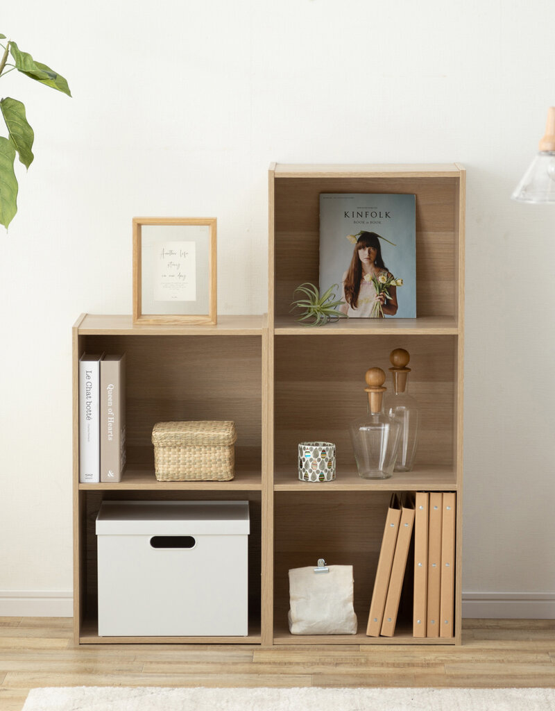 IRIS meubels, kantoorplank, boekenkast, modulair, effen, CX-2FN, lichtbruin, W29,7 x D42 x H69,2 cm