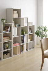 IRIS meubels, kantoorplank, boekenkast, modulair, massief CX-3FN, wit eik, W29,7 x D42 x H102,9 cm