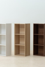 IRIS meubels, kantoorplank, boekenkast, modulair, massief CX-3FN, wit eik, W29,7 x D42 x H102,9 cm