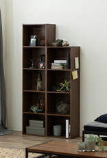 IRIS houten opslagplank, 4 niveaus, CX-4FN, bruin, W42 x D29,7 x H136,6 cm