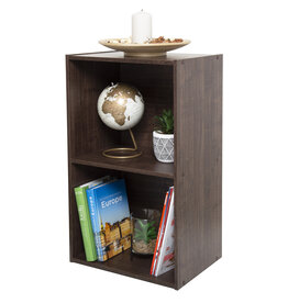 IRIS furniture, office shelf, bookcase, modular, solid, CX-2FN, brown, W29.7 x D42 x H69.2 cm
