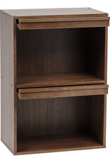 IRIS opbergkast, 2 vouwdeuren, massief en modern ontwerp, CHR-2, bruin