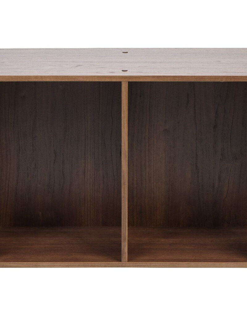 IRIS boekenkast, set van 2 accentmeubels, houten opslagkasten, CX-2, bruin