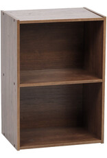 IRIS boekenkast, set van 2 accentmeubels, houten opslagkasten, CX-2, bruin