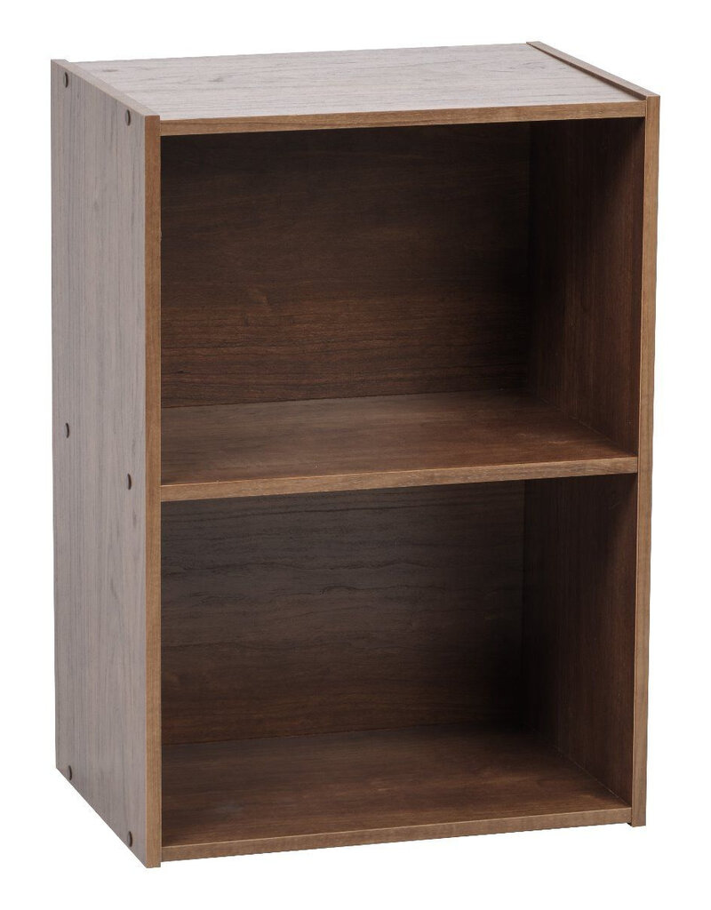 IRIS boekenkast, set van 2 accentmeubels, houten opslagkasten, CX-2, bruin