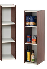 IRIS 3-plank opslagboekenkast, set van 2 accentmeubels, UB-9025, bruin