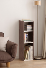 IRIS 3-plank opslagboekenkast, set van 2 accentmeubels, UB-9025, bruin