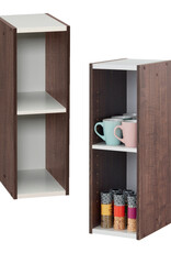 IRIS 2-plank opslagboekenkast, set van 2 accentmeubels, UB-6020, bruin