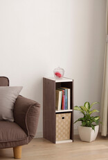 IRIS 2-plank opslagboekenkast, set van 2 accentmeubels, UB-6020, bruin