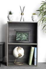 IRIS boekenkast, set van 2 accentmeubels, houten opslagkasten, CX-2, grijs eiken