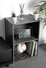 IRIS boekenkast, set van 2 accentmeubels, houten opslagkasten, CX-2, grijs eiken