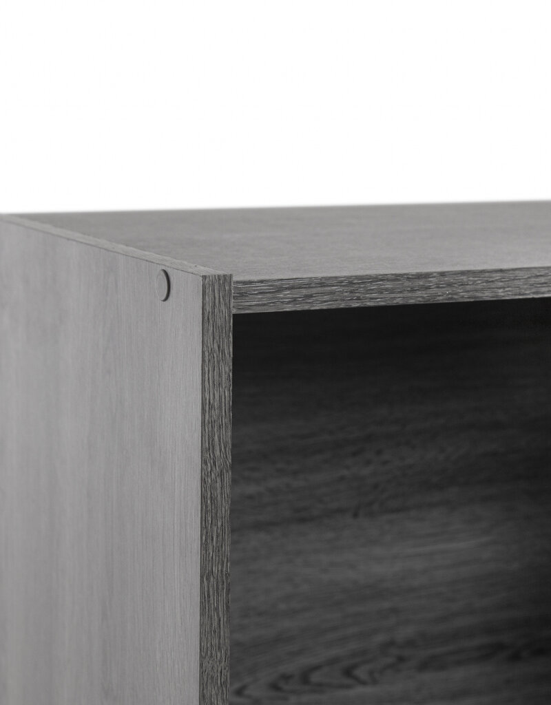 IRIS meubels, kantoorplank, boekenkast, modulair, massief, CX-2FN, grijs eikenhout, W29,7 x D42 x H69,2 cm