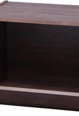 IRIS plank, houten opbergdoos, occasionele kast, stapelbaar, STB-400, bruin, W38,8 x D40 x H30,5 cm