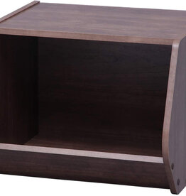 IRIS plank, houten opbergdoos, occasionele kast, stapelbaar, STB-400, bruin, W38,8 x D40 x H30,5 cm