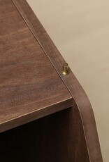 IRIS plank, houten opbergdoos, occasionele kast, stapelbaar, STB-400, bruin, W38,8 x D40 x H30,5 cm