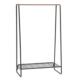IRIS Clothes rack, Wardrobe, Coat rack, PI-B5 W, Black, W49.5 x D90 x H150 cm