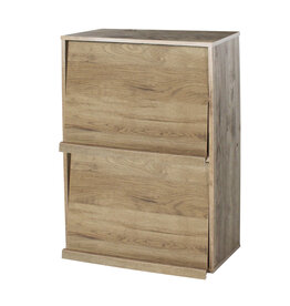 IRIS furniture, bookcase, storage shelf with 2 doors, CHR-2, Ash Brown, W59 x D40.9 x H83.6 cm