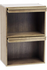 IRIS meubels, boekenkast, opbergplank met 2 deuren, CHR-2, Ash Brown, W59 x D40,9 x H83,6 cm