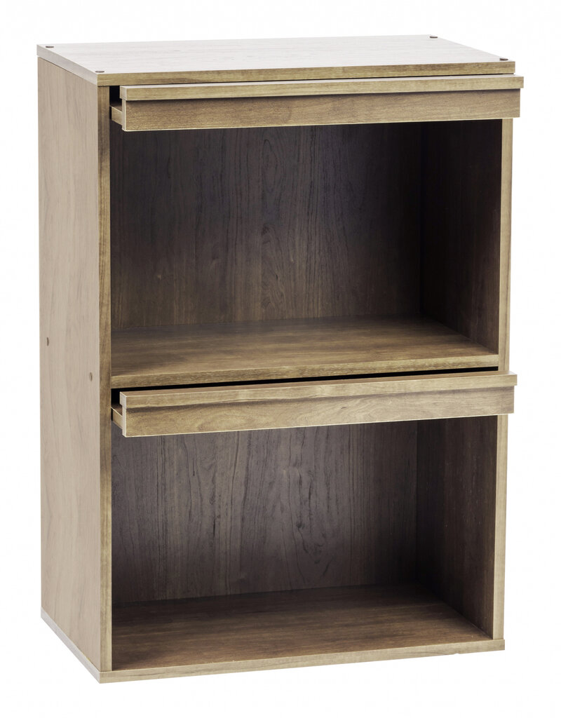 IRIS meubels, boekenkast, opbergplank met 2 deuren, CHR-2, Ash Brown, W59 x D40,9 x H83,6 cm