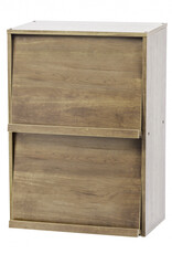 IRIS meubels, boekenkast, opbergplank met 2 deuren, CHR-2, Ash Brown, W59 x D40,9 x H83,6 cm