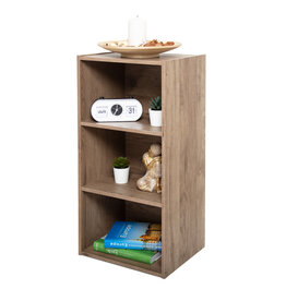 IRIS boekenkast, opbergplank, accentkast - MDB-3, asbruin, W29 x D36,6 x H73,2 cm