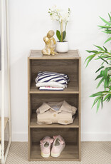 IRIS boekenkast, opbergplank, accentkast - MDB-3, asbruin, W29 x D36,6 x H73,2 cm