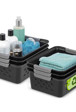 IRIS Multifunctionele plastic plankmanden, 5L, set van 6, zwart, OSB-S