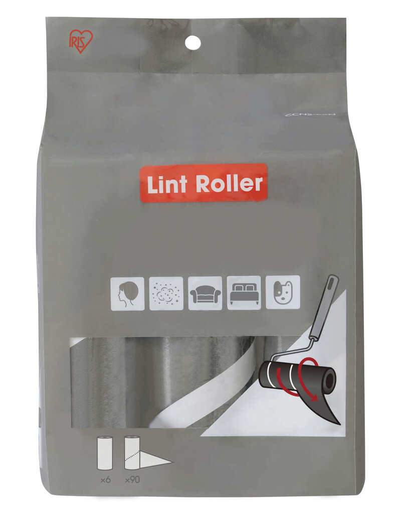 IRIS #Lint Roller Spare 6roll CCNS-6RN Black