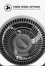 IRIS stille en krachtige tafelventilator Made in France, 23mÂ², PCF-HE18, grij