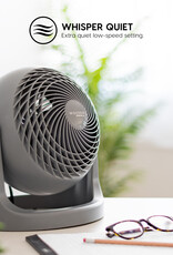 IRIS stille en krachtige tafelventilator Made in France, 23mÂ², PCF-HE18, grij