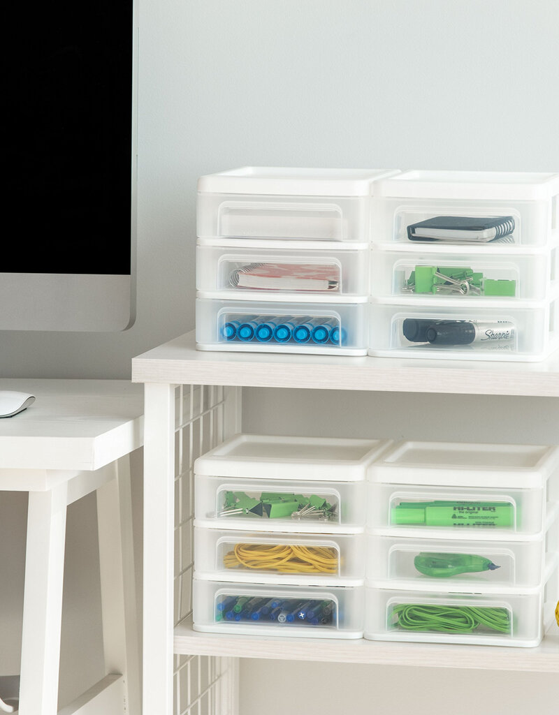 IRIS b6 plastic opslagtoren, 3 lades, wit, CDD-XS3