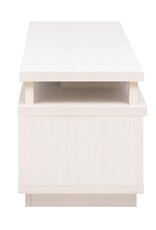 IRIS TV-standaard, TV-standaard, TV-bank, scherm tot 43 inch, OTS-100M, White Oak, W38 x D100 x H41,5 cm