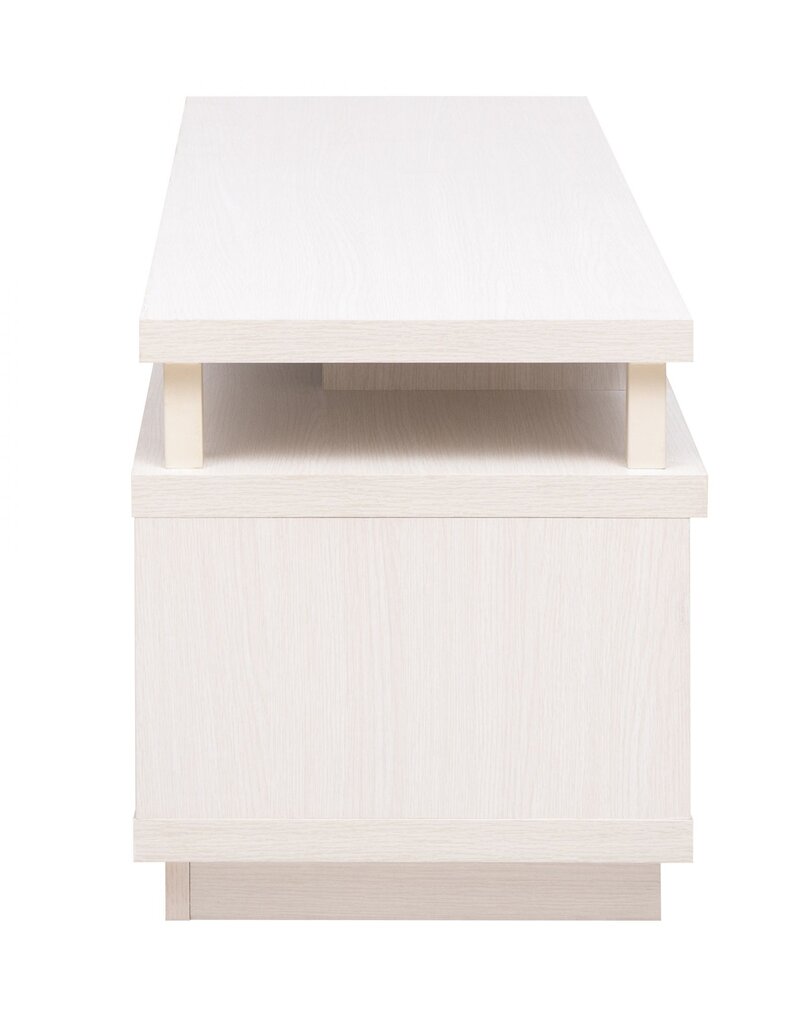 IRIS TV-standaard, TV-standaard, TV-bank, scherm tot 43 inch, OTS-100M, White Oak, W38 x D100 x H41,5 cm