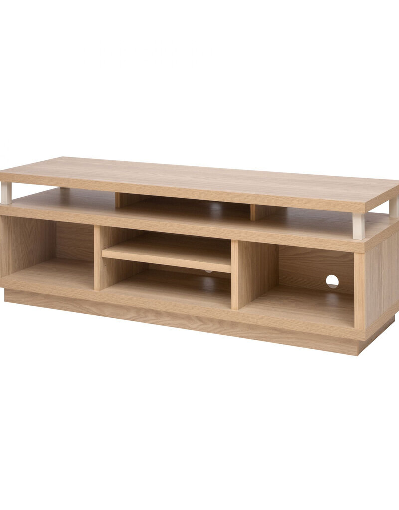 IRIS TV-meubel, TV-standaard, TV-bank, scherm tot 55 inch, OTS-125M, lichtbruin, W38 x D126 x H41,5 cm