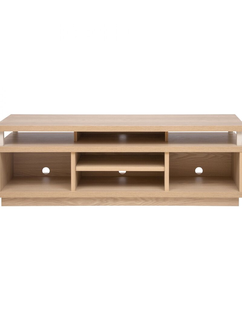 IRIS TV-meubel, TV-standaard, TV-bank, scherm tot 55 inch, OTS-125M, lichtbruin, W38 x D126 x H41,5 cm