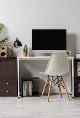 IRIS Iris Ohyama opslagplank boekenkast met deur, set van 2 accentmeubels, QR-34D, bruin