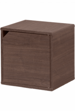 IRIS Iris Ohyama opslagplank boekenkast met deur, set van 2 accentmeubels, QR-34D, bruin