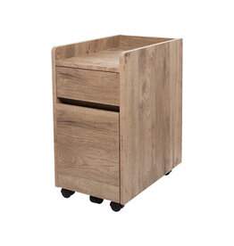 IRIS Bureauvoetstuk, Mobiele Kast, Wielen, Documenten & Dossiers, FDK-3059, Ash Brown, W46,5 x D31,2 x H59 cm