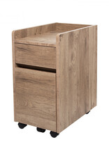 IRIS Bureauvoetstuk, Mobiele Kast, Wielen, Documenten & Dossiers, FDK-3059, Ash Brown, W46,5 x D31,2 x H59 cm