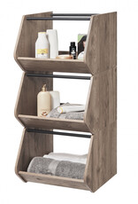 IRIS opbergplank, occasionele kast, 1 deur, stapelbaar, IWB-400, Ashbrown, W40 x D38,8 x H91,7 cm