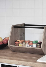 IRIS opbergplank, occasionele kast, 1 deur, stapelbaar, IWB-400, Ashbrown, W40 x D38,8 x H91,7 cm