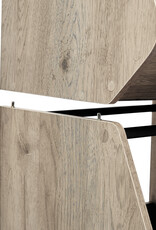 IRIS opbergplank, occasionele kast, 1 deur, stapelbaar, IWB-400, Ashbrown, W40 x D38,8 x H91,7 cm