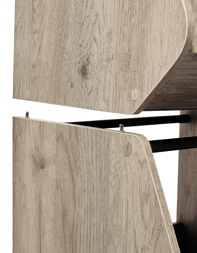 IRIS opbergplank, occasionele kast, 1 deur, stapelbaar, IWB-400, Ashbrown, W40 x D38,8 x H91,7 cm