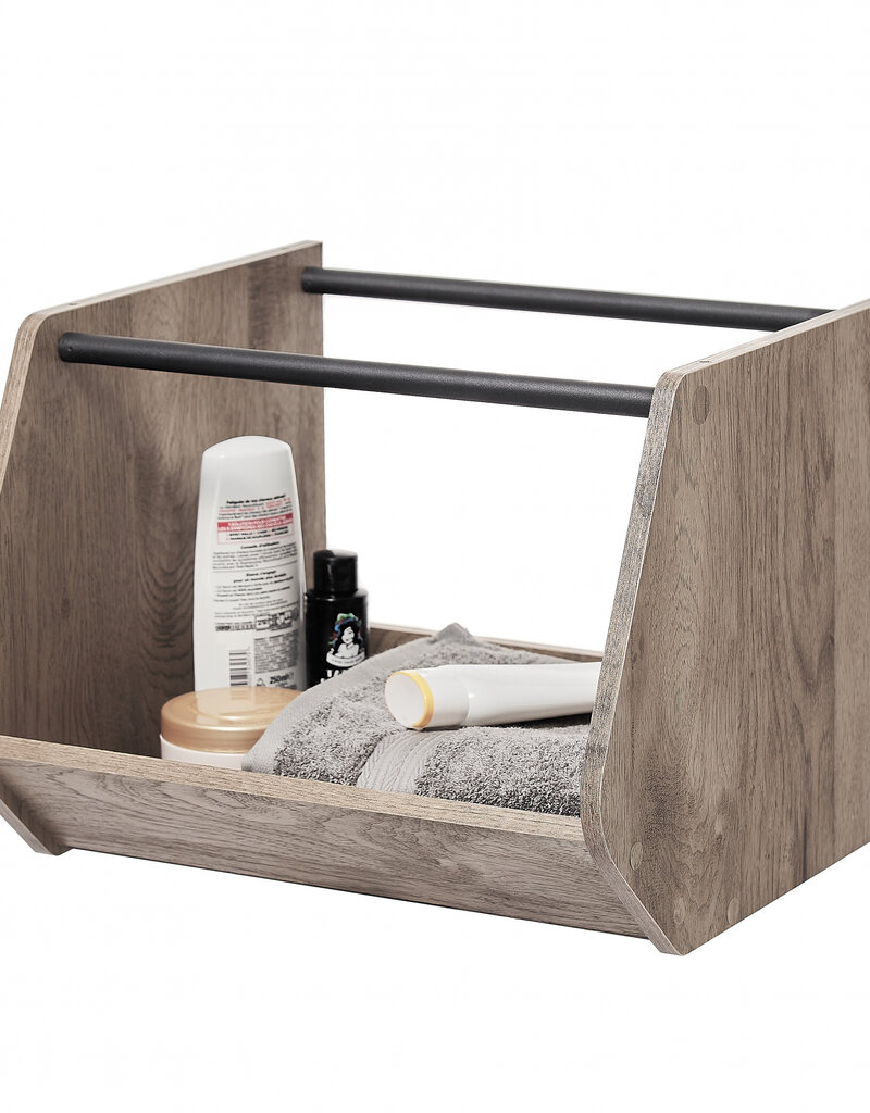 IRIS opbergplank, occasionele kast, 1 deur, stapelbaar, IWB-400, Ashbrown, W40 x D38,8 x H91,7 cm